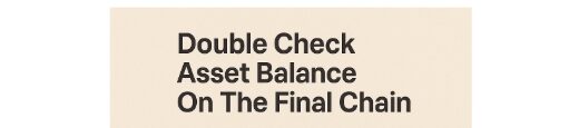 10 Ways To Monitor Bridging Transaction Finality 6 Double Check Asset Balance On The Final Chain