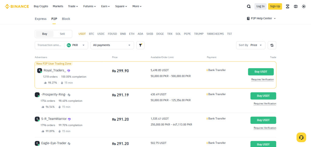 Top P2P Platforms for Trading Stablecoins in 2025 2 Binance P2P