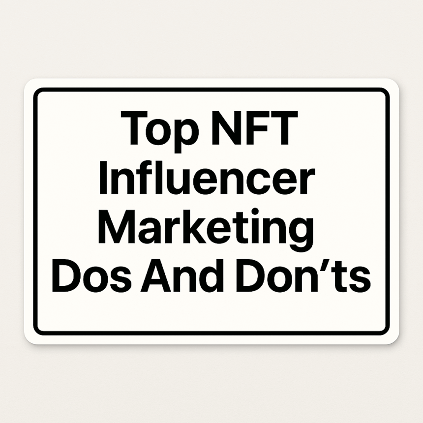 10 Top NFT Influencer Marketing Dos And Don’ts