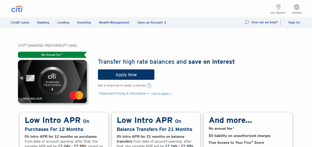 10 Best Balance Transfer Cards In 2025 2 Citi Diamond Preferred Card