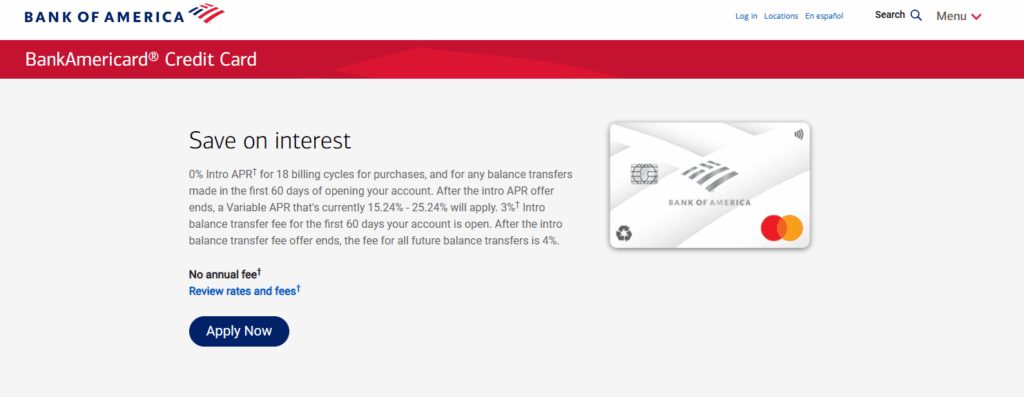 BankAmericard Credit Card