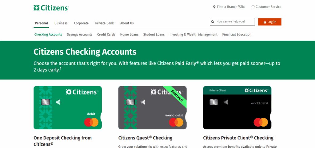 Citizens Checking Account