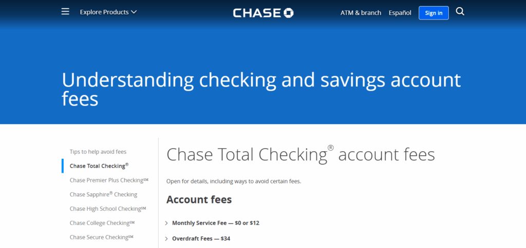 Chase Total Checking
