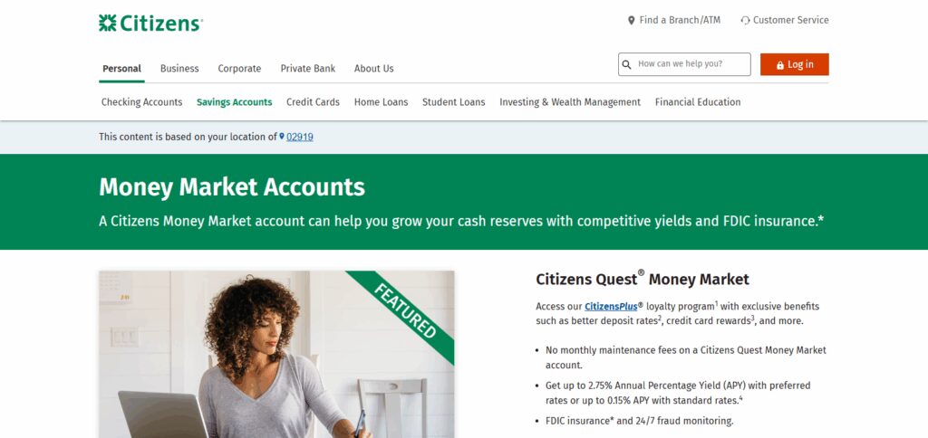 Citizens Bank Personal Money Market Account