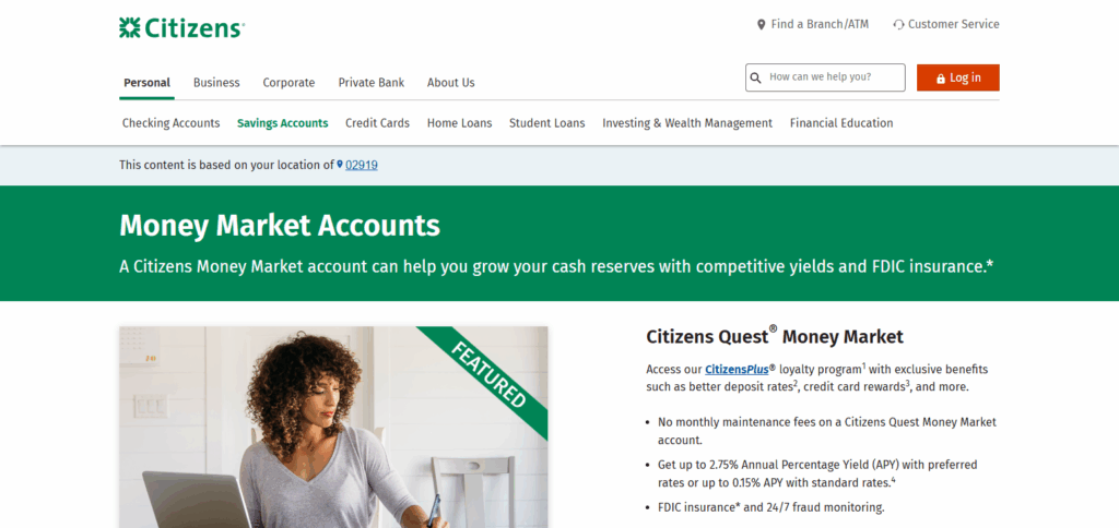 10 Best Money Market Accounts With Instant Fraud Protection 6 Citizens Bank Personal Money Market Account