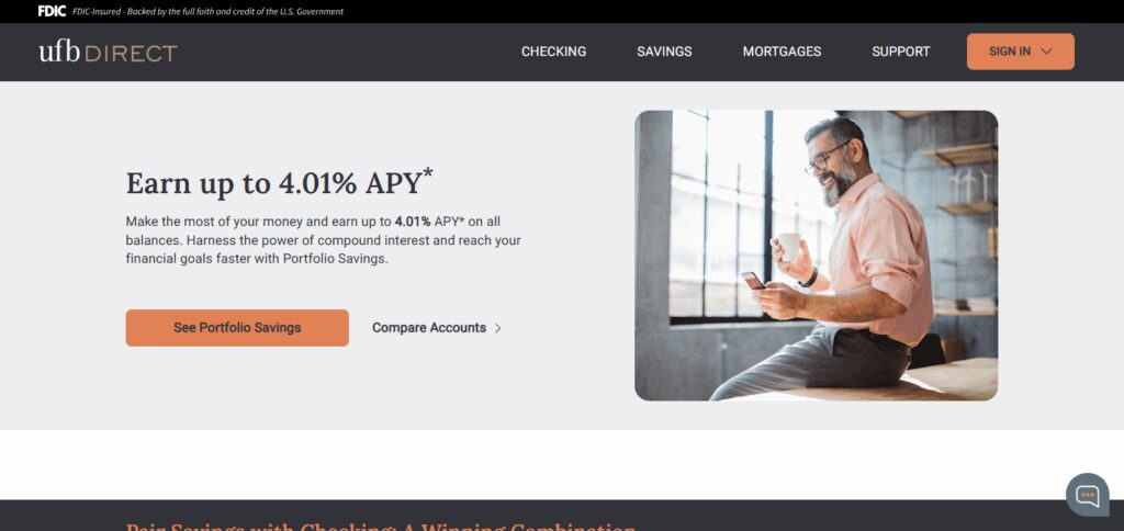 UFB Direct’s Ultra-High Yield Checking/Savings Account