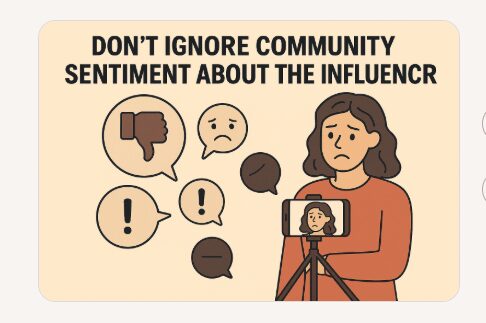  Don’t ignore community sentiment about the influencer