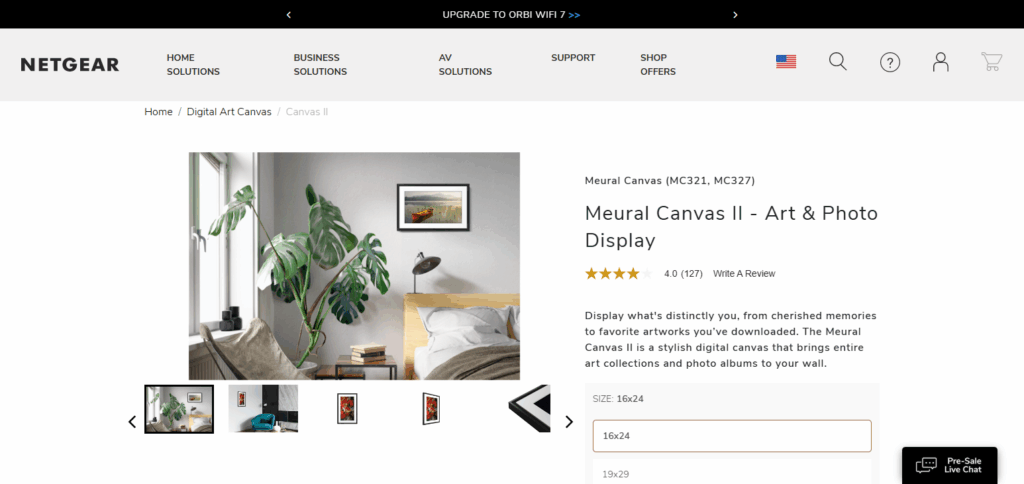 10 Best Nft Display Frames For Collectors 3 Netgear Meural Canvas II