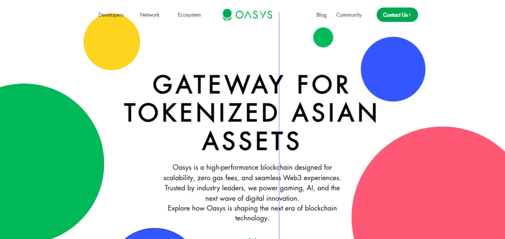 Oasys High Throughput Blockchains For NFT Gaming