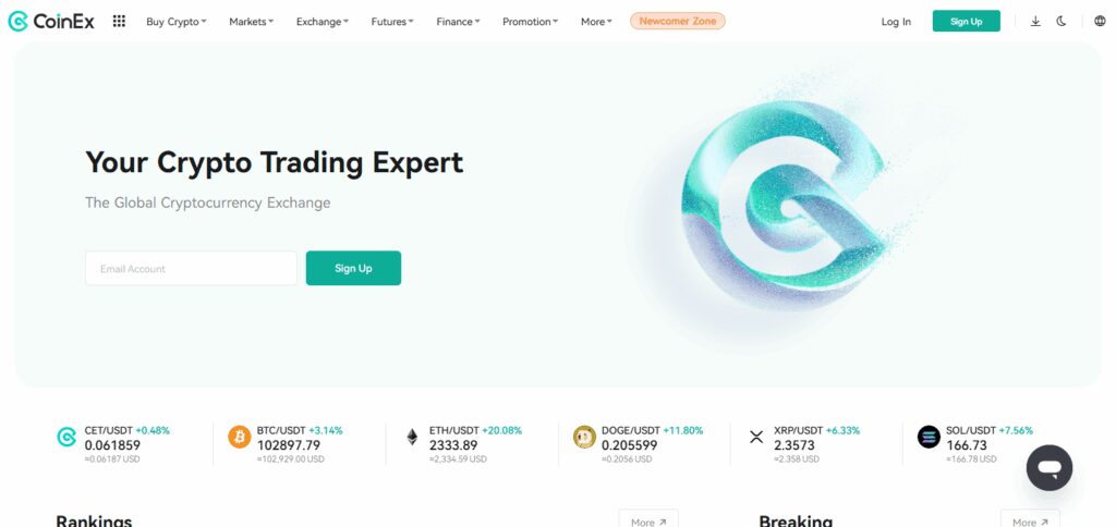CoinEx MGBX Crypto Exchanges Alternatives