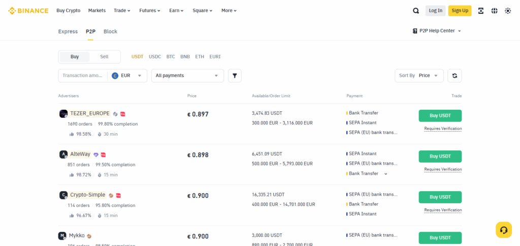 Binance P2P