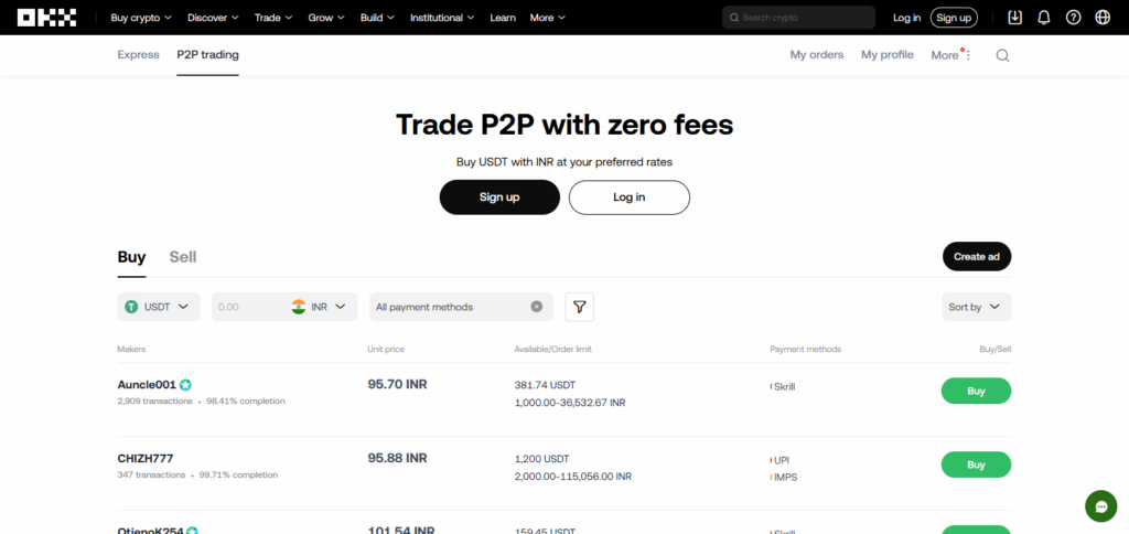 7 Best P2P Crypto Trading Platforms In Vietnam for 2025 4 OKX P2P