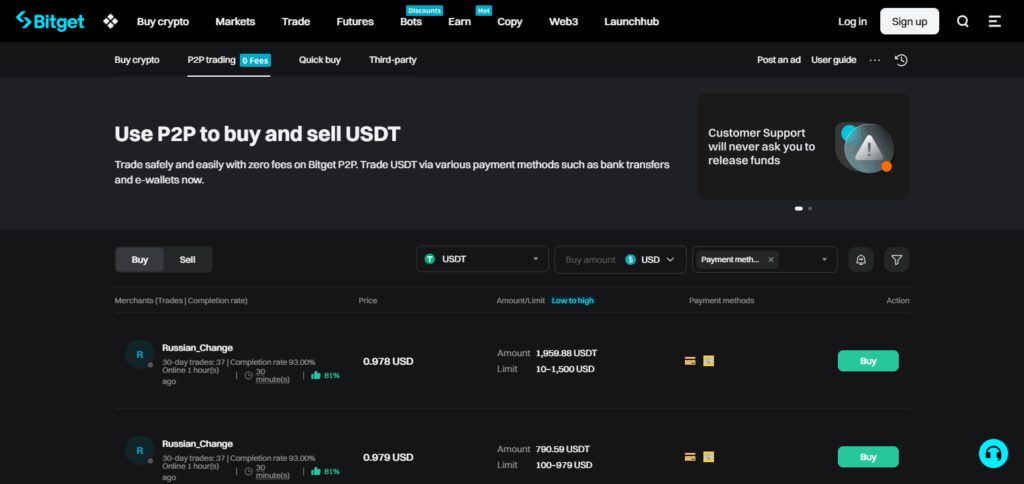 Bitget P2P