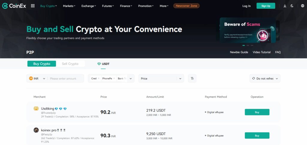 CoinEx P2P