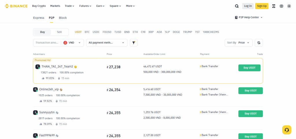 Binance P2P
