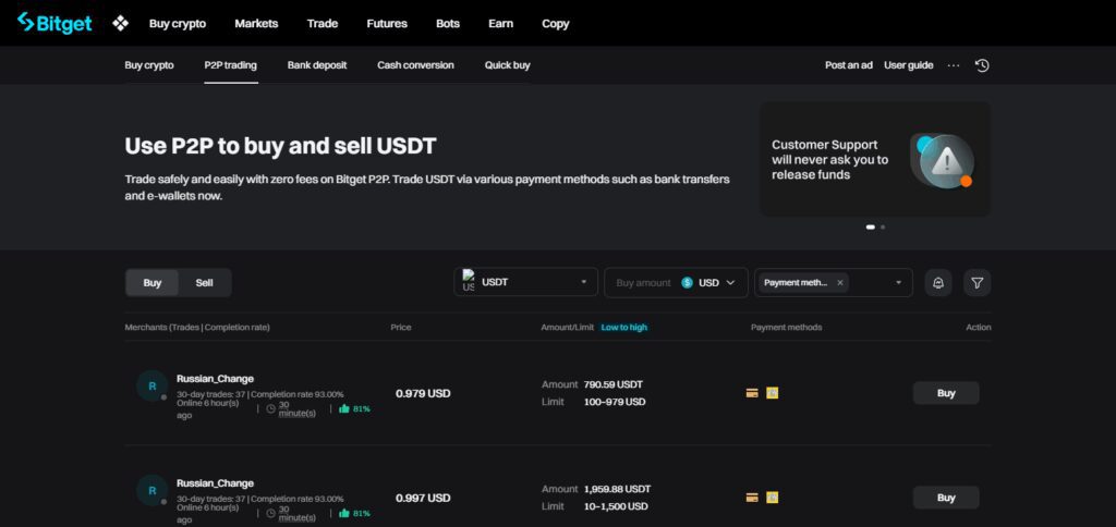 Bitget P2P