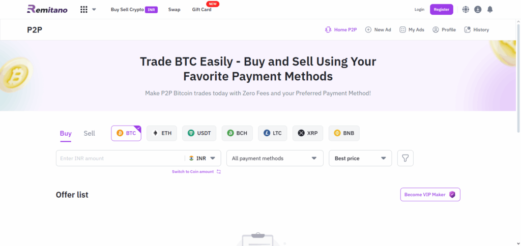 Top P2P Crypto Platforms Offering High Liquidity and Fast Transactions 9 Remitano