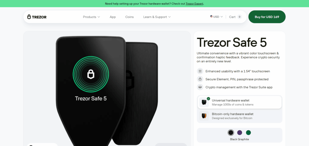 10 Best Dogwifhat (WIF) Wallets in 2025 6 Trezor Safe 5