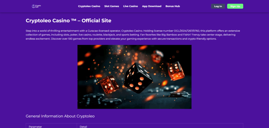 8 Best PaysafeCard Casinos In 2025 6 CryptoLeo Casino