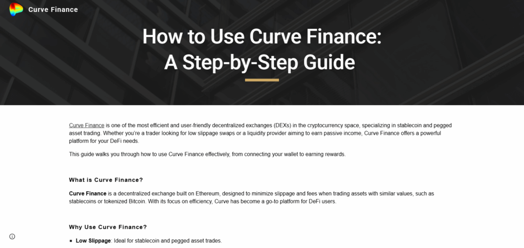 9 Most Trusted DEX Platforms In 2025 8 Curve Finance