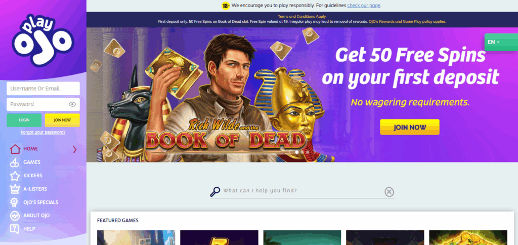 10 Best MuchBetter Casinos In 2025 9 PlayOJO Casino