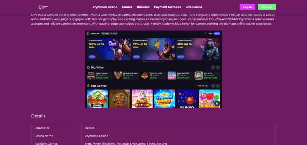 CryptoLeo Casino
