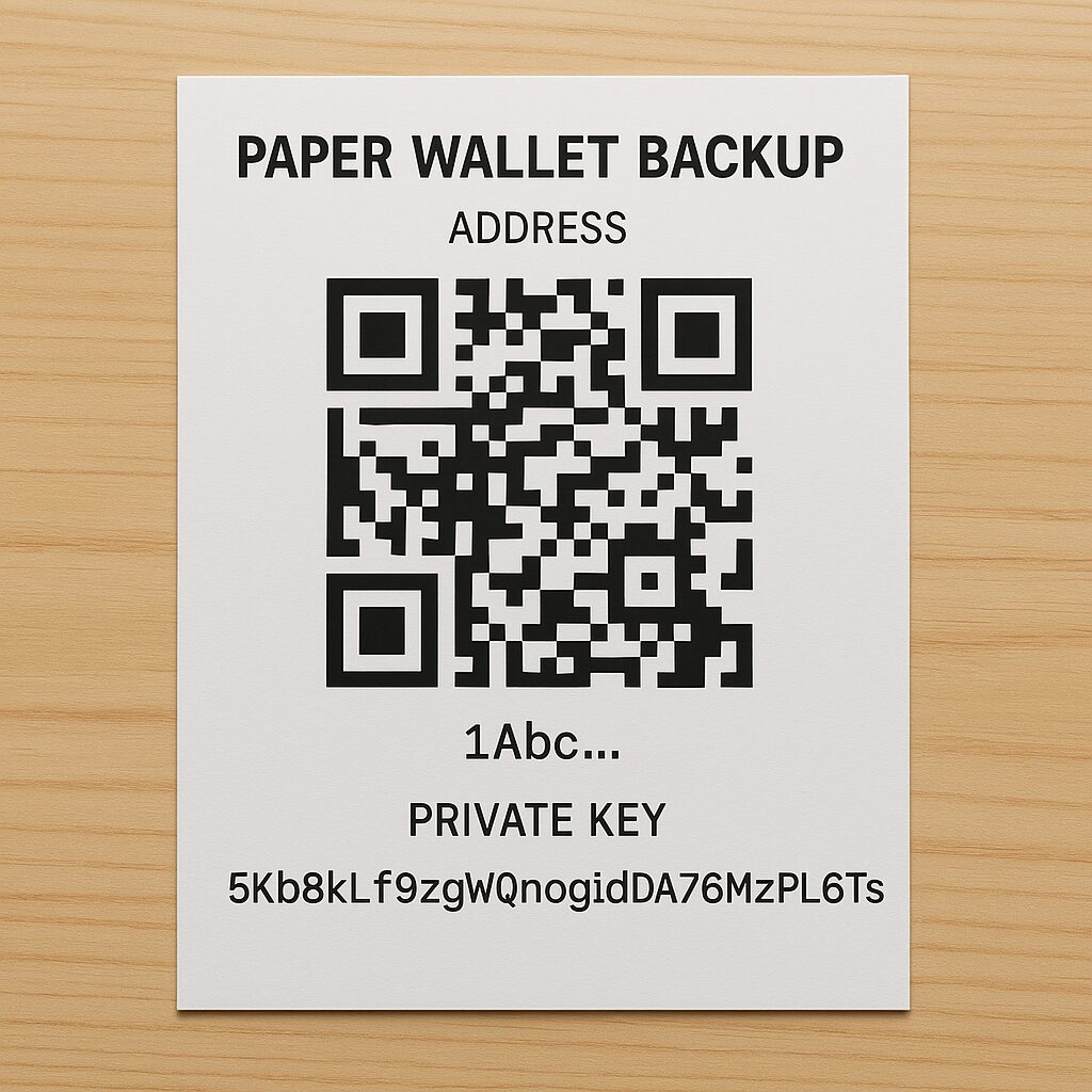 Paper Wallet Backup