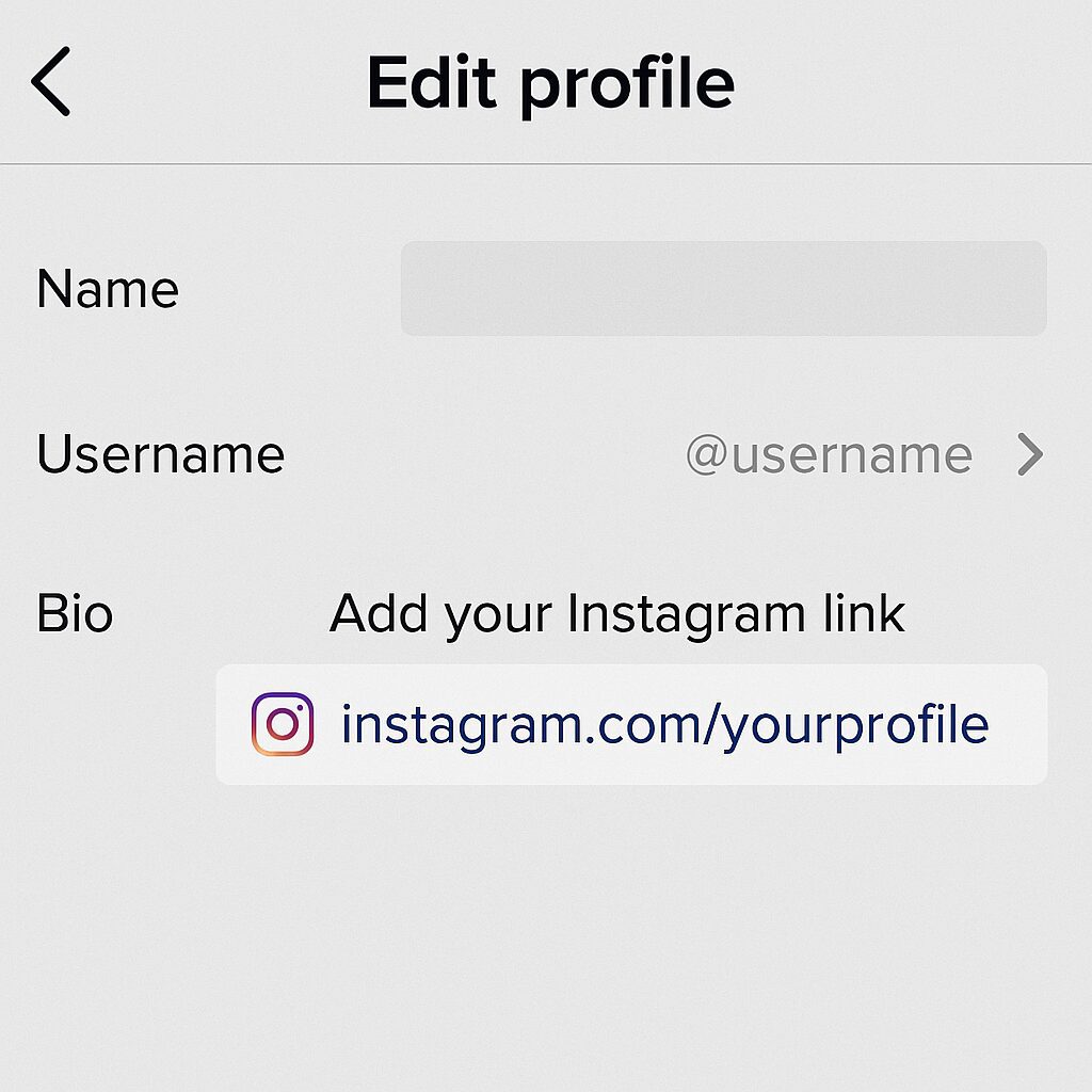 Add Your Instagram Link In Your TikTok Bio
