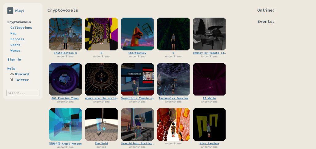 Cryptovoxels