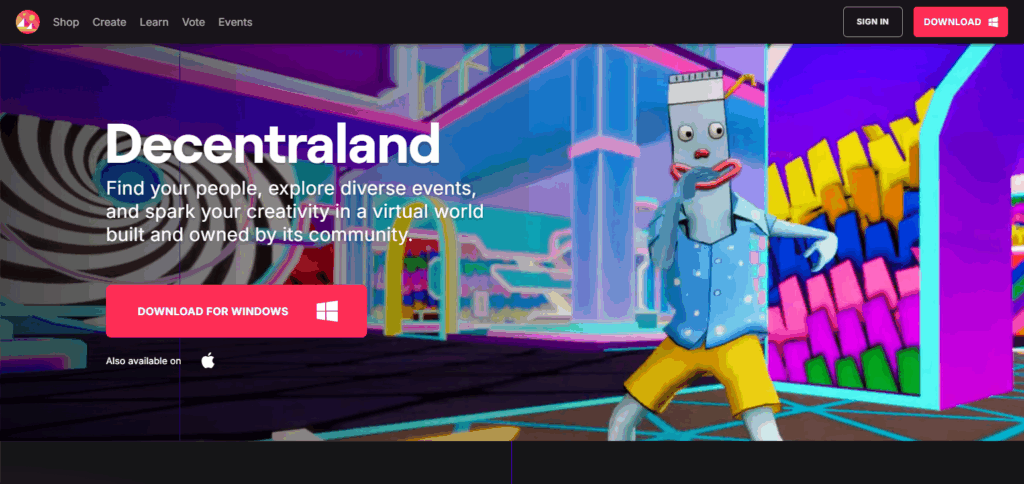10 Top NFT Real Estate Games to Watch in 2025 2 Decentraland