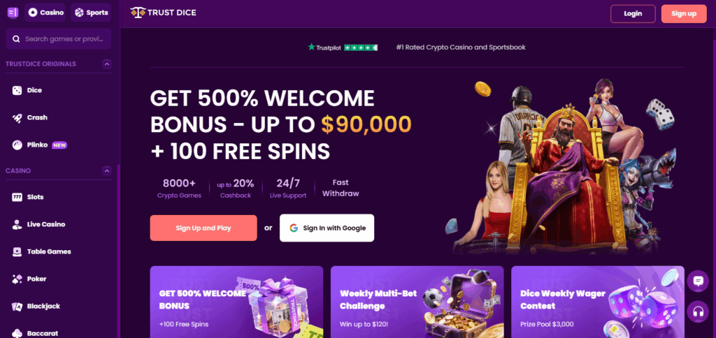 10 Best Betting Sites Like Betwhale | Top Crypto & Sportsbook Alternatives 9 TrustDice