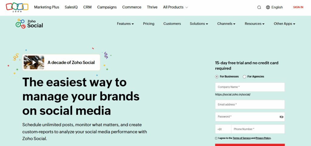 Zoho Social