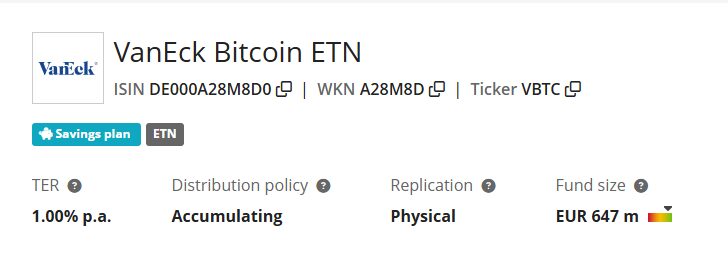 10 Best Crypto ETFs in Europe for Secure & Regulated Investment 7 VanEck Bitcoin ETN (DE000A28M8D0)