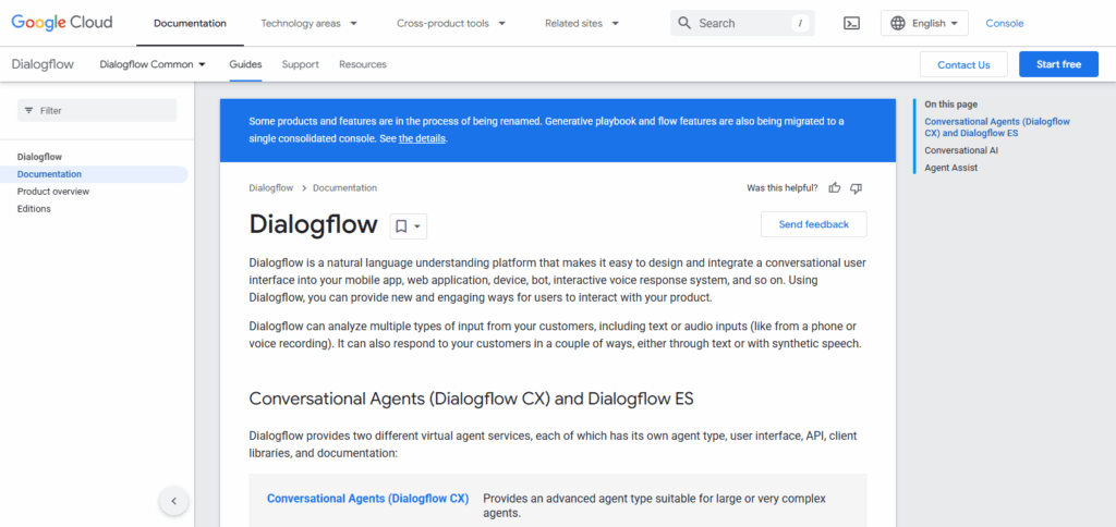 Top AI Chatbot Frameworks to Use in 2025 3 Google Dialogflow