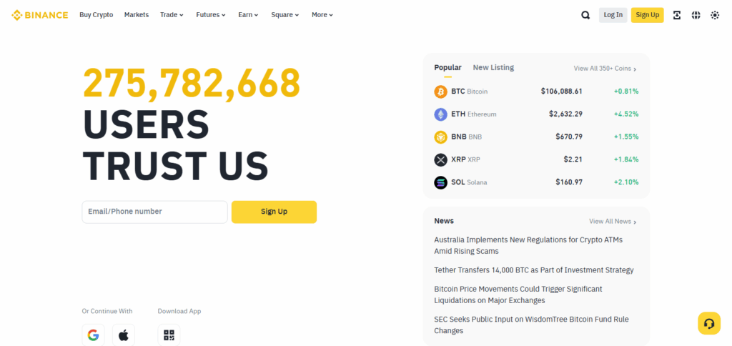 9 Best Crypto Exchanges In Central African Republic 2 Binance