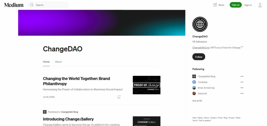 8 Top NFT Expansions in Charity Fundraising Events 7 ChangeDAO