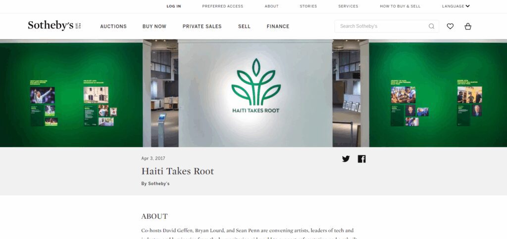Hope for Haiti x Sotheby’s
