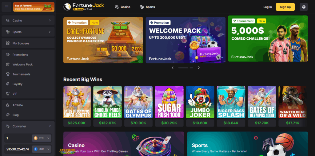 10 Best Bitcoin & Crypto Casinos & Gambling Sites Colombia 4 FortuneJack