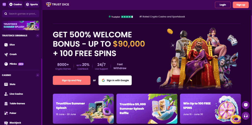 10 Best Bitcoin & Crypto Casinos & Gambling Sites Colombia 6 TrustDice