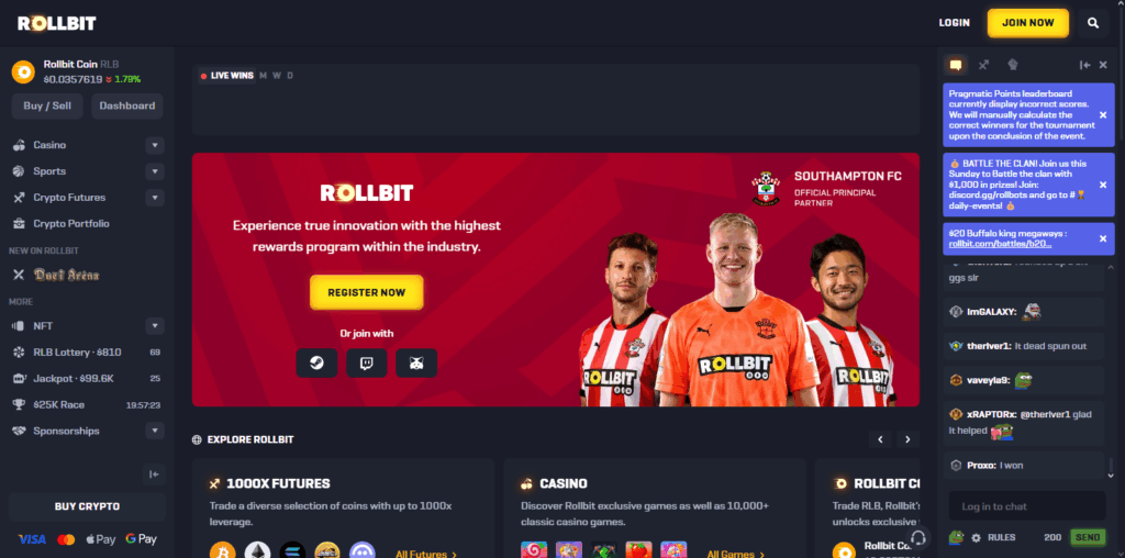 10 Best Bitcoin & Crypto Casinos & Gambling Sites Colombia 7 Rollbit