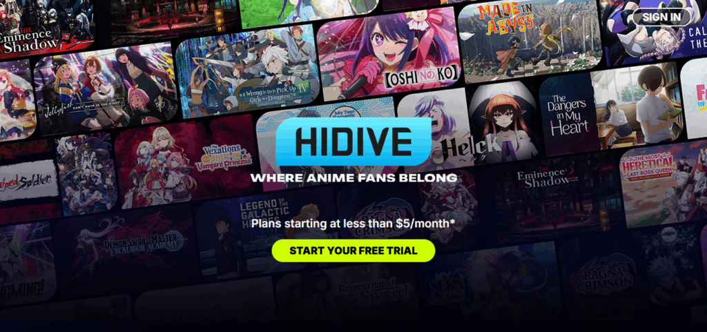 What Is the Best Anime Streaming Site in 2025? Top Platforms Compared 6 HiDive