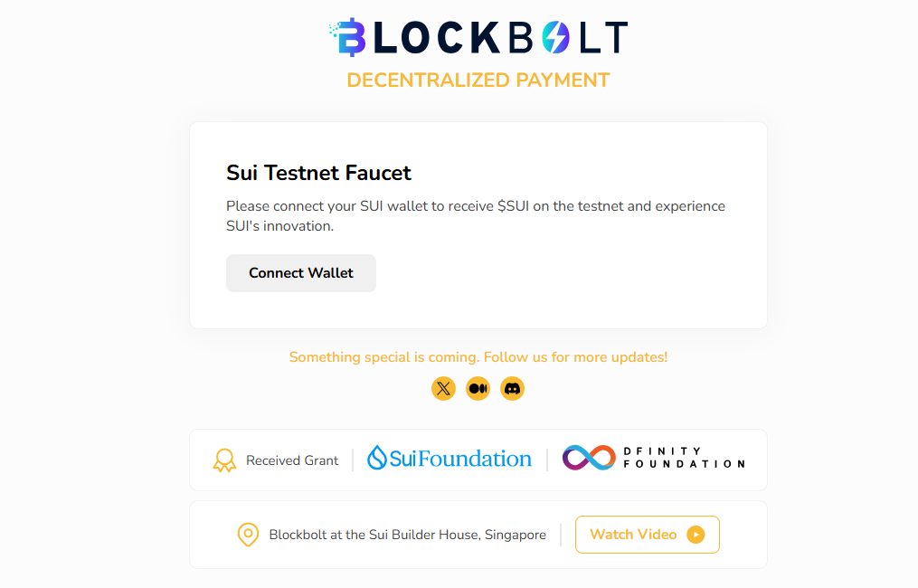 How to Get SUI Testnet Tokens – Easy Step-by-Step Guide 5 Blockbolt Faucet