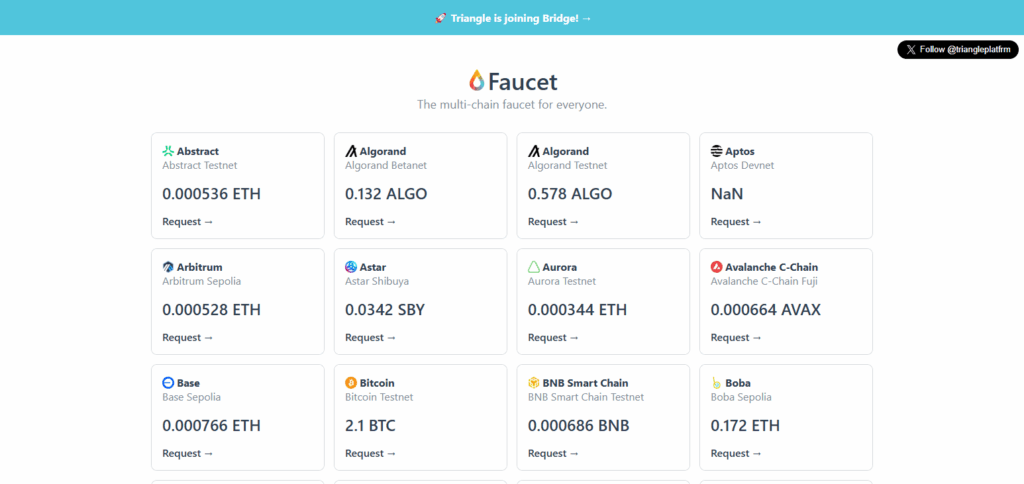 How to Get SUI Testnet Tokens – Easy Step-by-Step Guide 4 Go to Triangle SUI Faucet