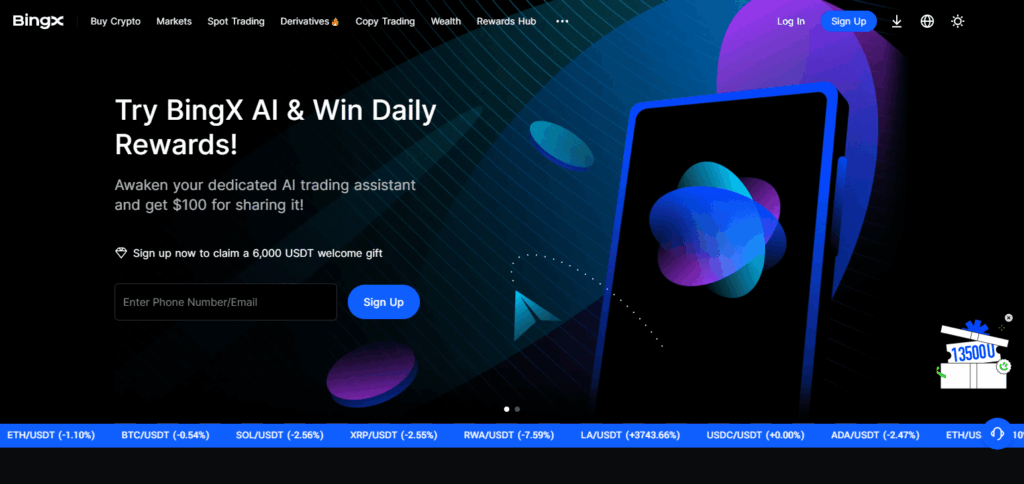 10 Best Crypto Exchanges for Swing Trading with Low Fees & Minimal KYC 2 BingX