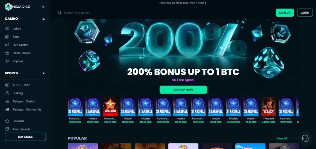 10 Best Crypto Casinos to Play Starburst Slot 10 Mega Dice
