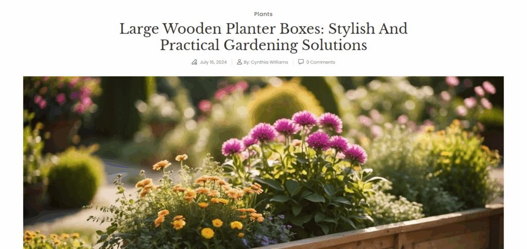 Large Wooden Planter Boxes