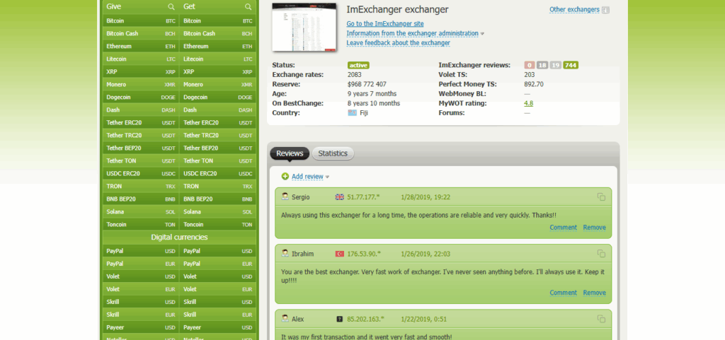 9 Best Exchanges For Tether TRC20 (USDT) To PayPal USD – Fast & Secure Transfers 4 ImExchanger