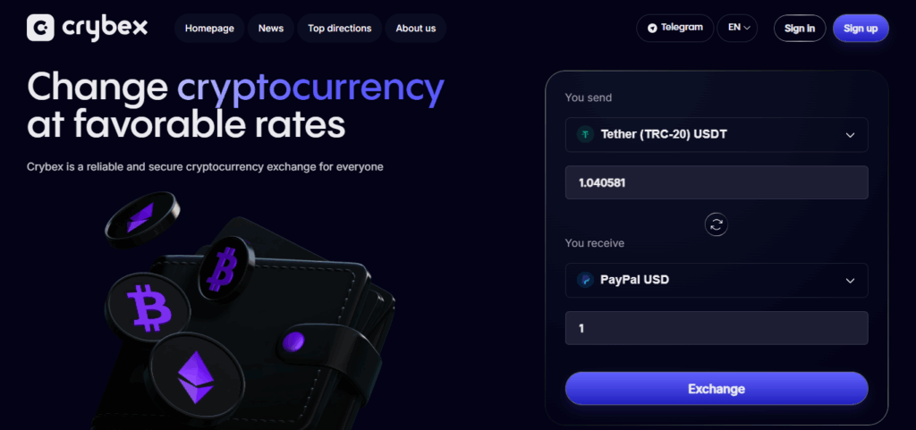 9 Best Exchanges For Tether TRC20 (USDT) To PayPal USD – Fast & Secure Transfers 7 Crybex