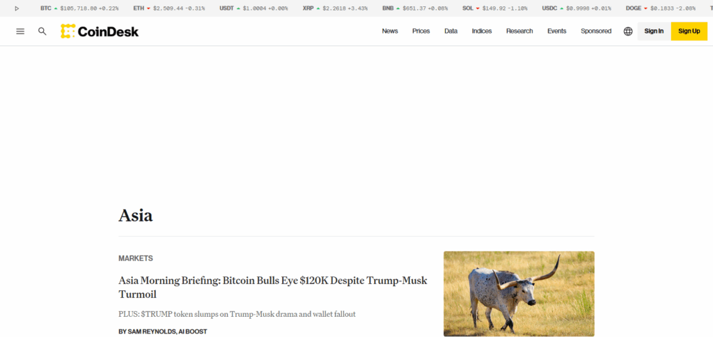 10 Best Crypto News Website In Asia – Top Sources for Regional Crypto Updates 5 CoinDesk Asia