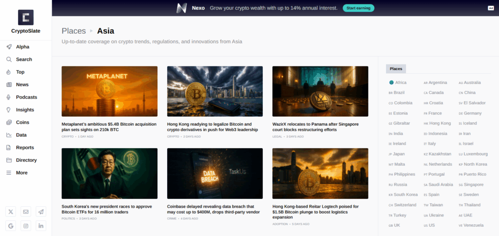10 Best Crypto News Website In Asia – Top Sources for Regional Crypto Updates 9 CryptoSlate Asia